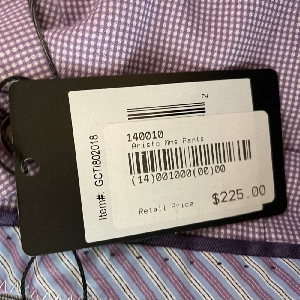 CARNOUSTIE‎ Windowpane Flat Front Stretch Wool Trouser in Gray Size 40 NWT $225